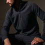 Brushed Thermal Half Zip in Magma | James Perse Los Angeles