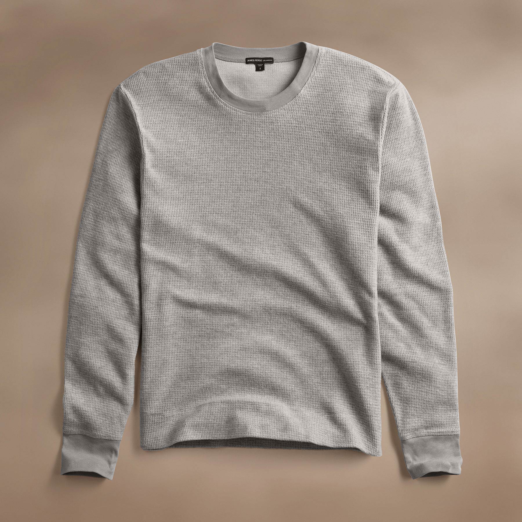 Brushed Thermal Crew Neck - Heather Grey | James Perse Los Angeles