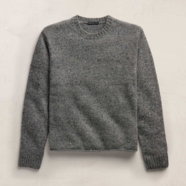 Marled Cashmere Linen Crew in Heather Grey | James Perse Los Angeles