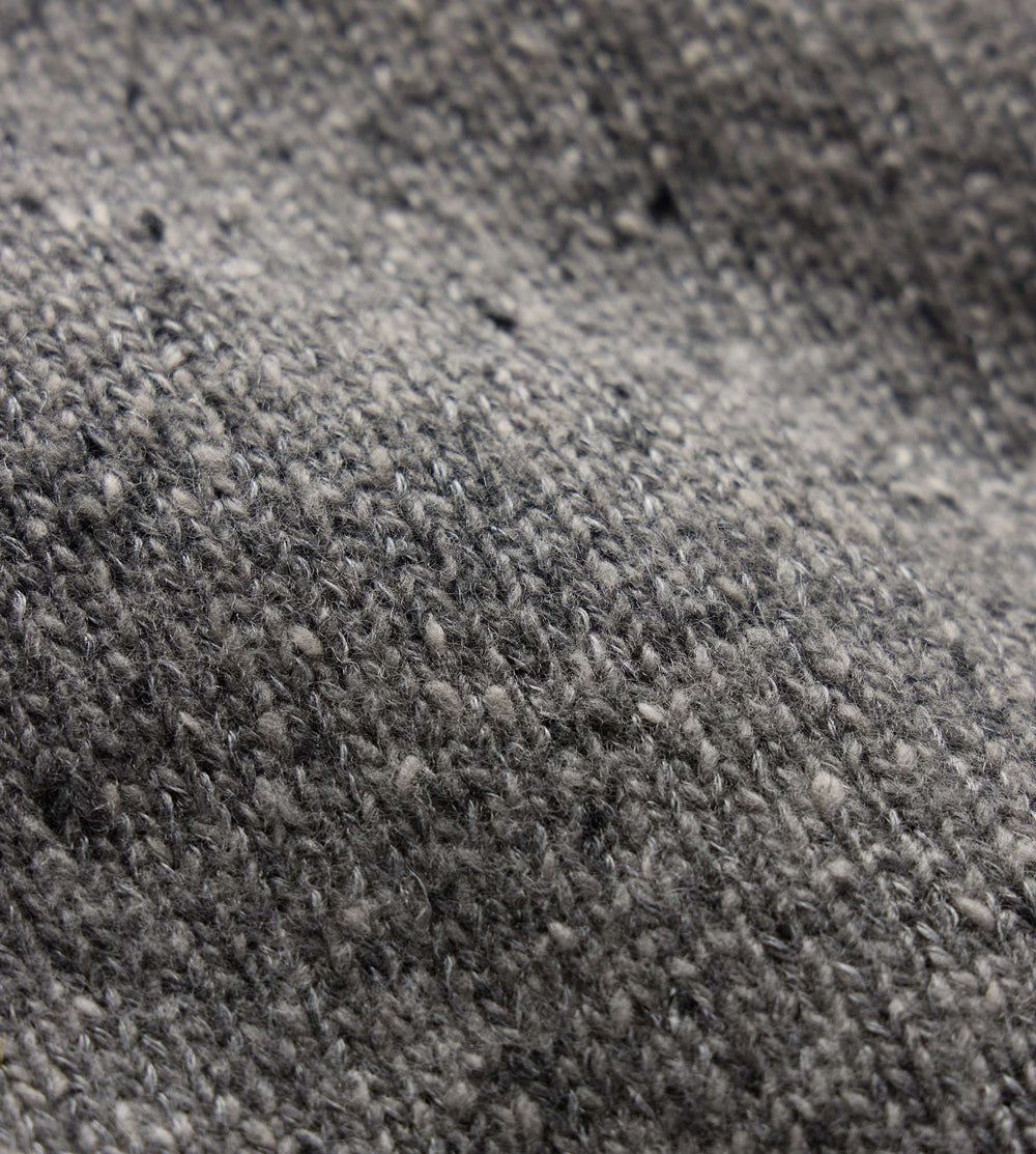Marled Cashmere Linen Crew in Heather Grey | James Perse Los Angeles