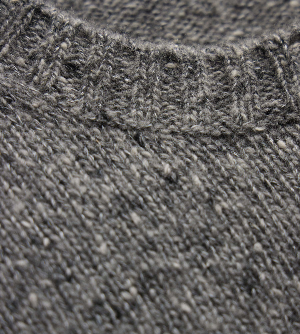 Marled Cashmere Linen Crew in Heather Grey | James Perse Los Angeles