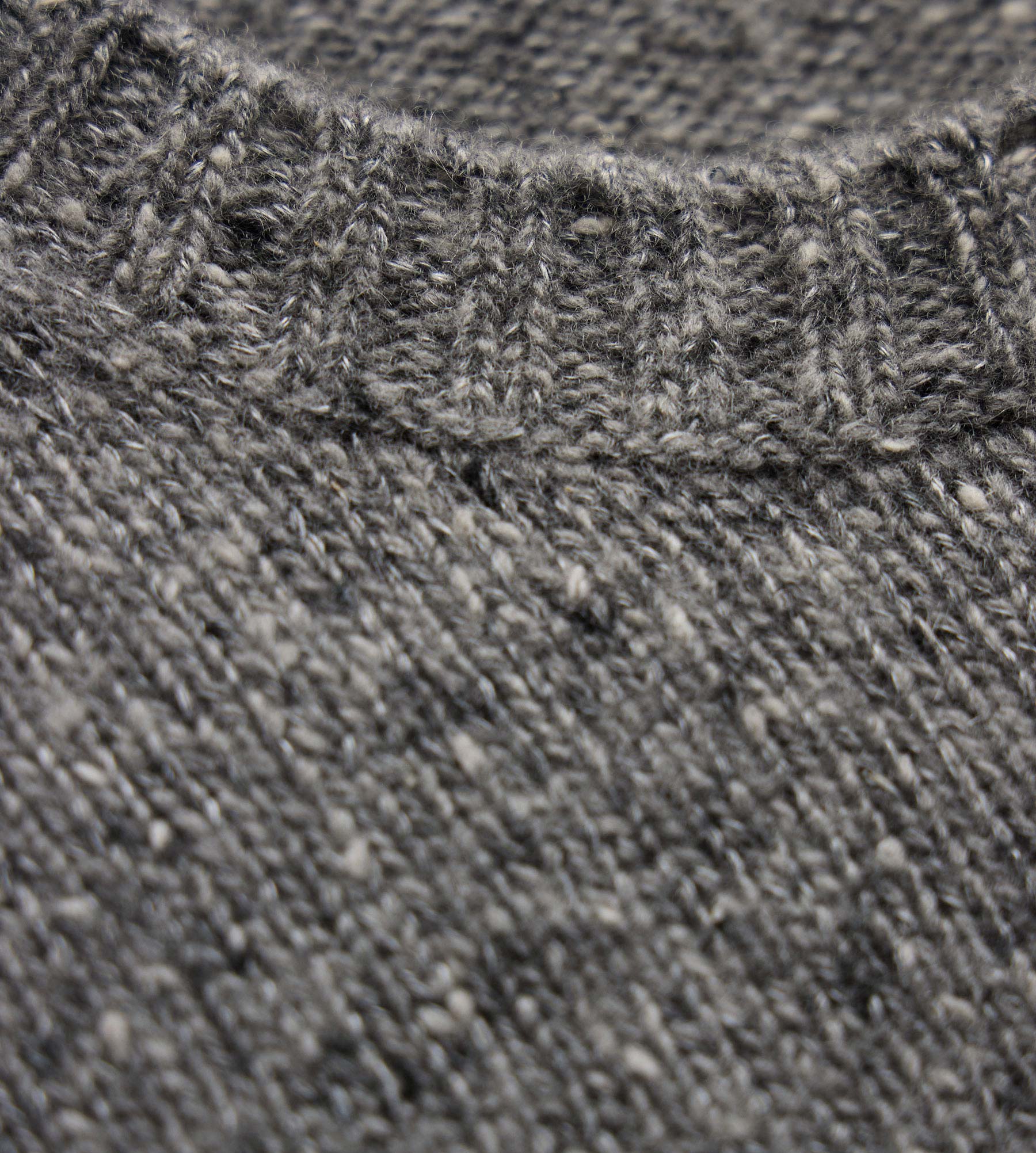 Marled Cashmere Linen Crew in Heather Grey | James Perse Los Angeles