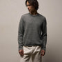 Marled Cashmere Linen Crew in Heather Grey | James Perse Los Angeles