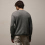 Marled Cashmere Linen Crew in Heather Grey | James Perse Los Angeles
