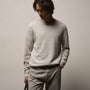 Marled Cashmere Linen Crew in Pearl | James Perse Los Angeles