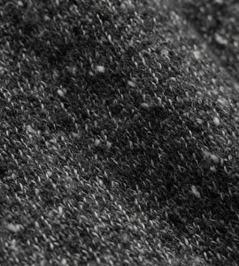 Marled Cashmere Linen Long Sleeve Open Polo in Charcoal | James Perse Los Angeles