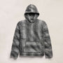 Baja Stripe Cashmere Hoodie in Charcoal/Heather Grey | James Perse Los Angeles
