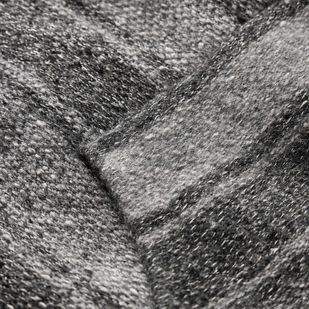 Baja Stripe Cashmere Hoodie in Charcoal/Heather Grey | James Perse Los Angeles
