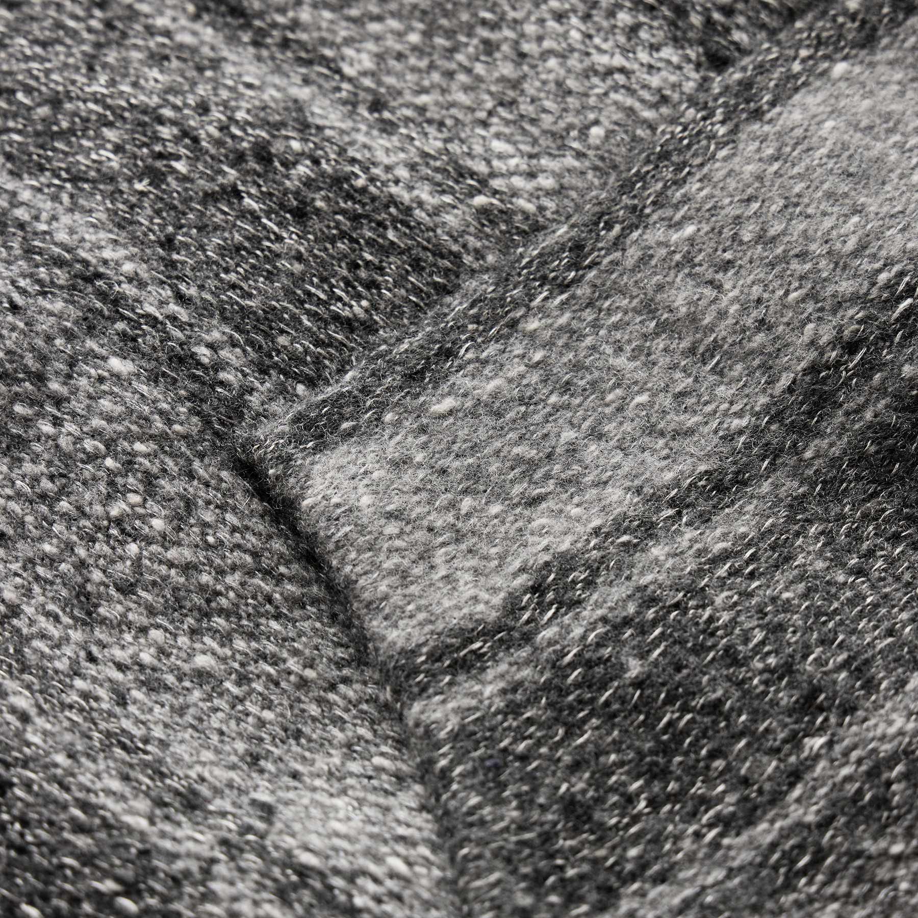 Baja Stripe Cashmere Hoodie in Charcoal/Heather Grey | James Perse Los Angeles