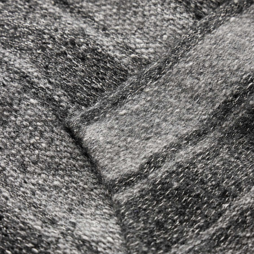 Baja Stripe Cashmere Hoodie in Charcoal/Heather Grey | James Perse Los Angeles