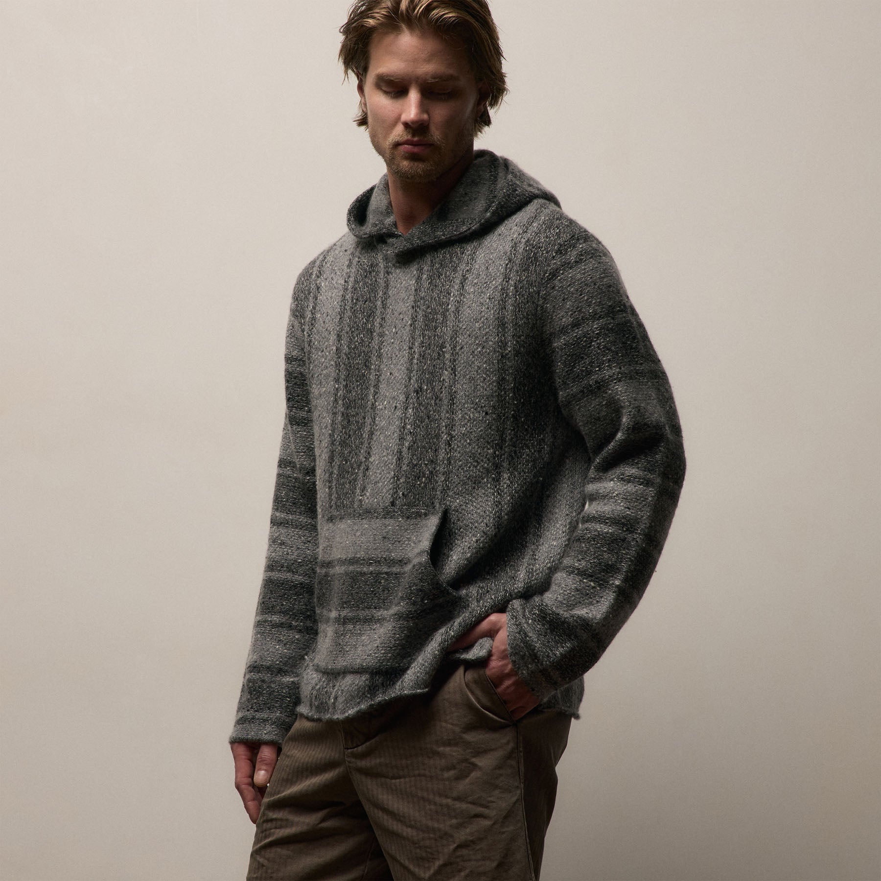 Baja Stripe Cashmere Hoodie from James Perse - $950