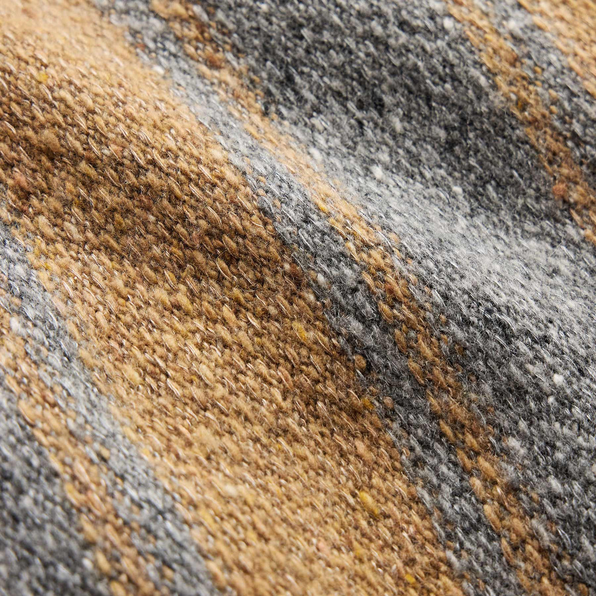 Baja Stripe Cashmere Hoodie in Heather Grey/Toffee | James Perse Los Angeles