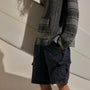 Parachute Poplin Cargo Short in Blue Noir Pigment | James Perse Los Angeles