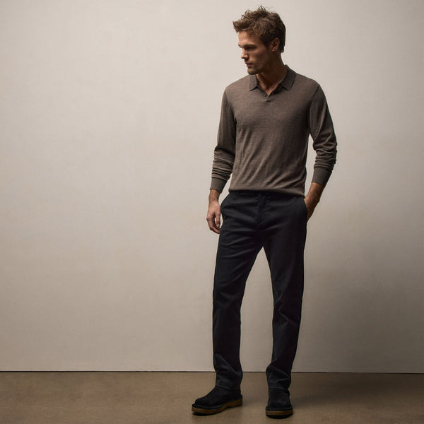 Cashmere Touch Twill Trouser in Black | James Perse Los Angeles
