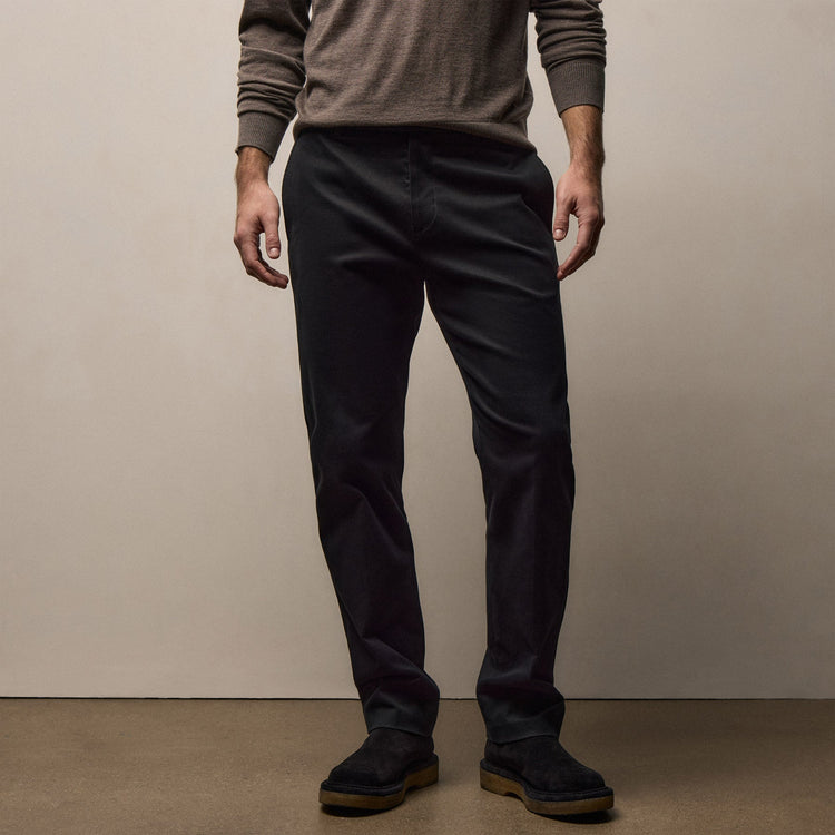 Cashmere Touch Twill Trouser in Black | James Perse Los Angeles