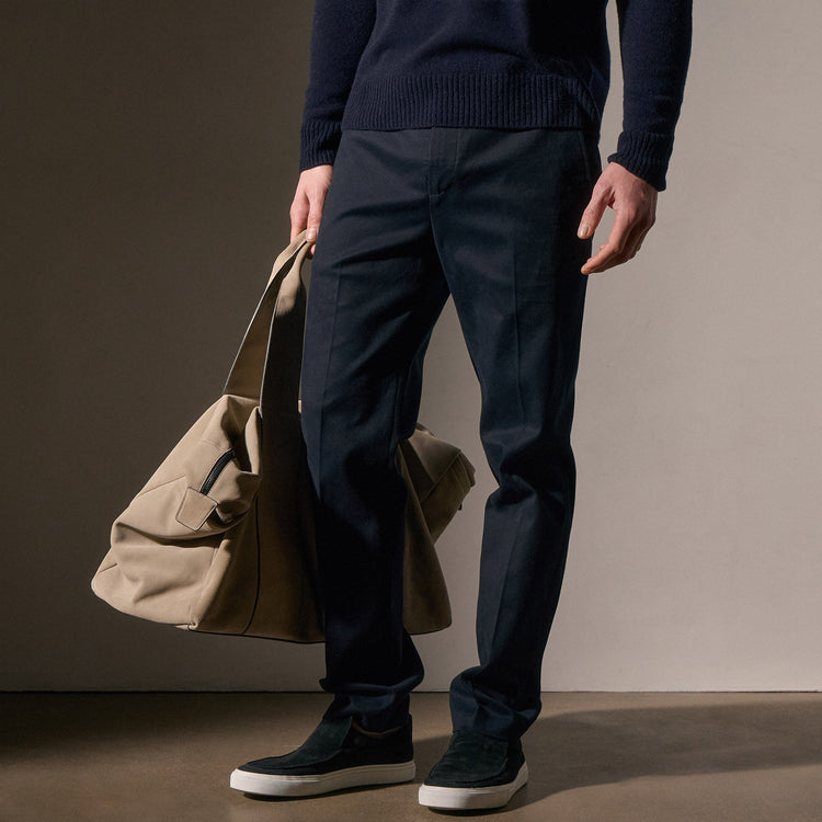 Cashmere Touch Twill Trouser in Classic Navy | James Perse Los Angeles