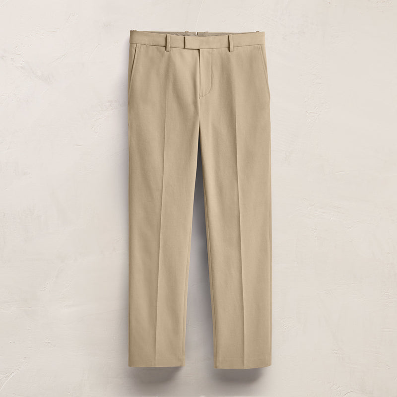 Cashmere Touch Twill Trouser in Light Khaki | James Perse Los Angeles FLAT