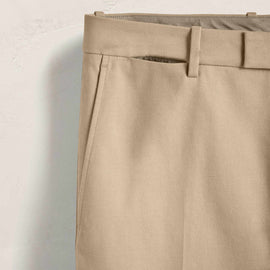 Cashmere Touch Twill Trouser in Light Khaki | James Perse Los Angeles FLAT