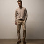 Cashmere Touch Twill Trouser in Light Khaki | James Perse Los Angeles