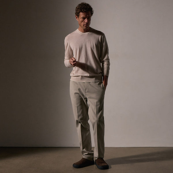 Cashmere Touch Twill Trouser in Light Tan | James Perse Los Angeles
