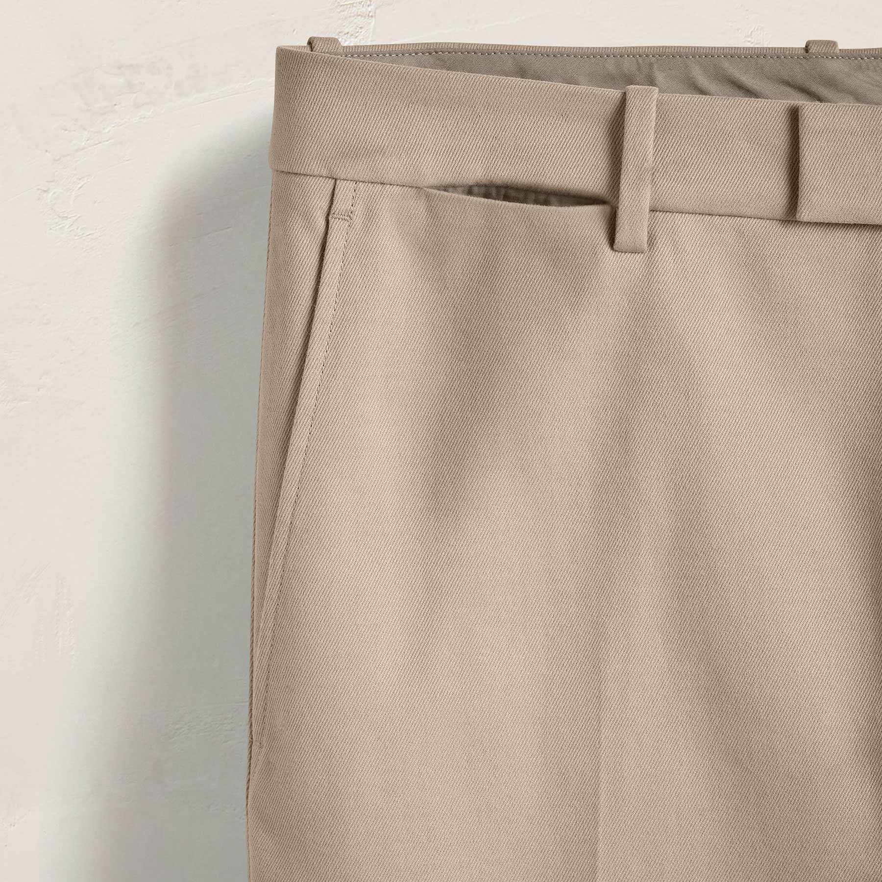 Cashmere Touch Twill Trouser in Stone | James Perse Los Angeles FLAT