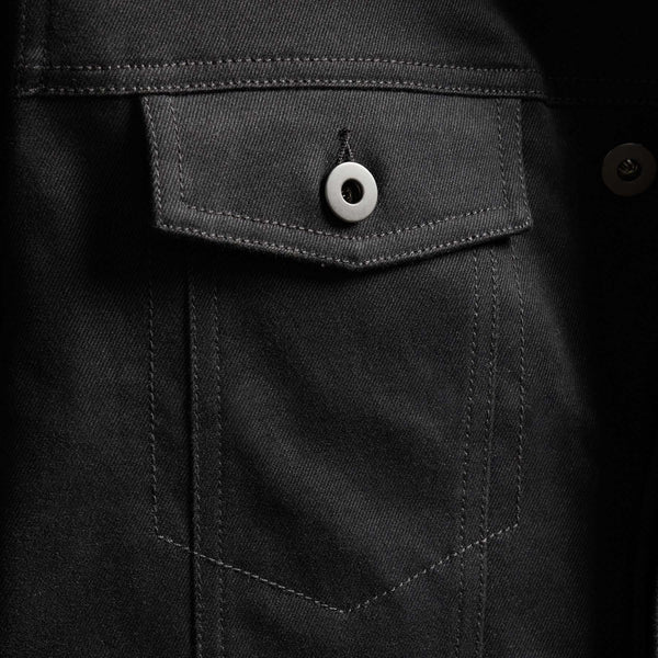 Cashmere Touch Cotton Jean Jkt in Black | James Perse Los Angeles