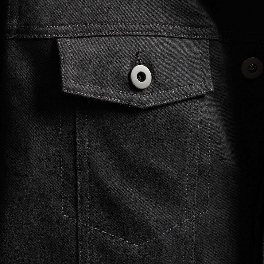 Cashmere Touch Cotton Jean Jkt in Black | James Perse Los Angeles