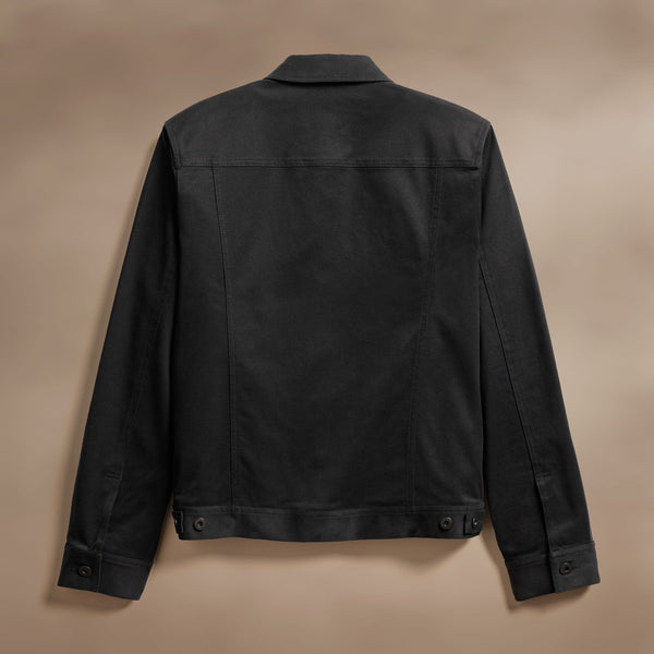 Cashmere Touch Cotton Jean Jkt in Black | James Perse Los Angeles