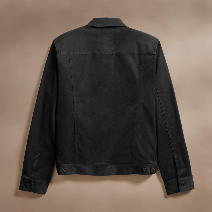Cashmere Touch Cotton Jean Jkt in Black | James Perse Los Angeles