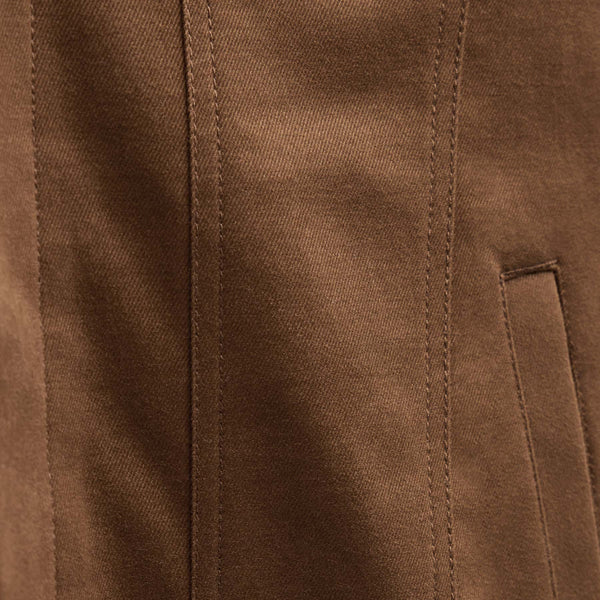 Cashmere Touch Cotton Trucker Jacket in Gingerbread | James Perse Los Angeles FLAT