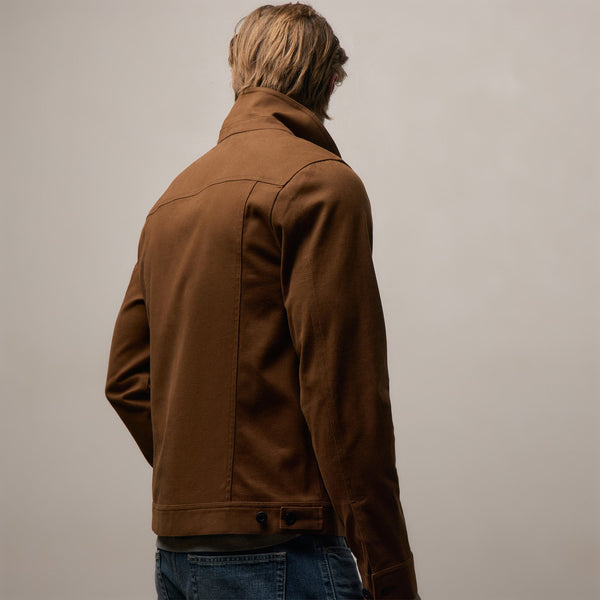 Cashmere Touch Cotton Trucker Jacket in Gingerbread | James Perse Los Angeles