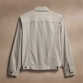 Cashmere Touch Cotton Jean Jkt in Light Tan | James Perse Los Angeles