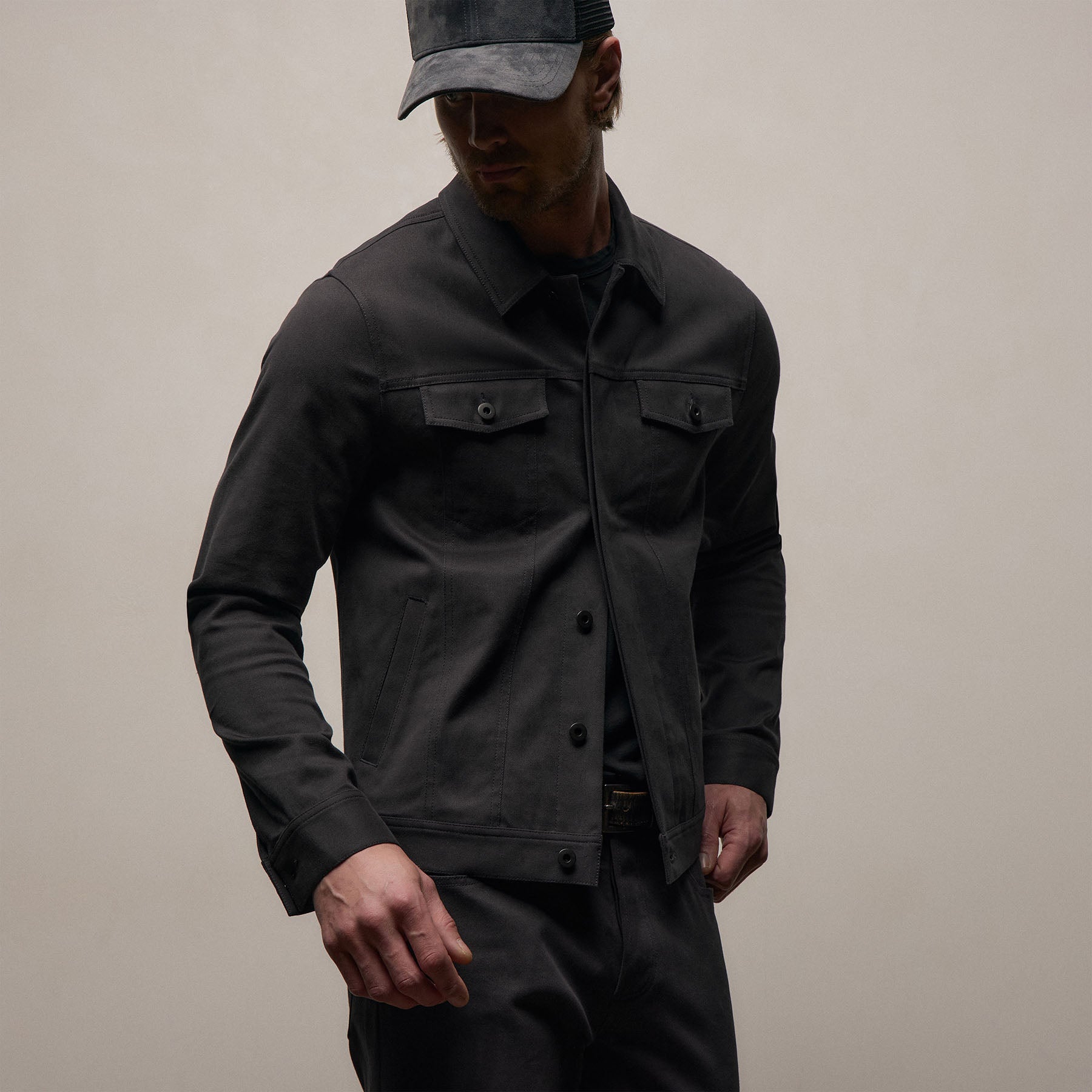 Cashmere Touch Cotton Trucker Jacket - Magma