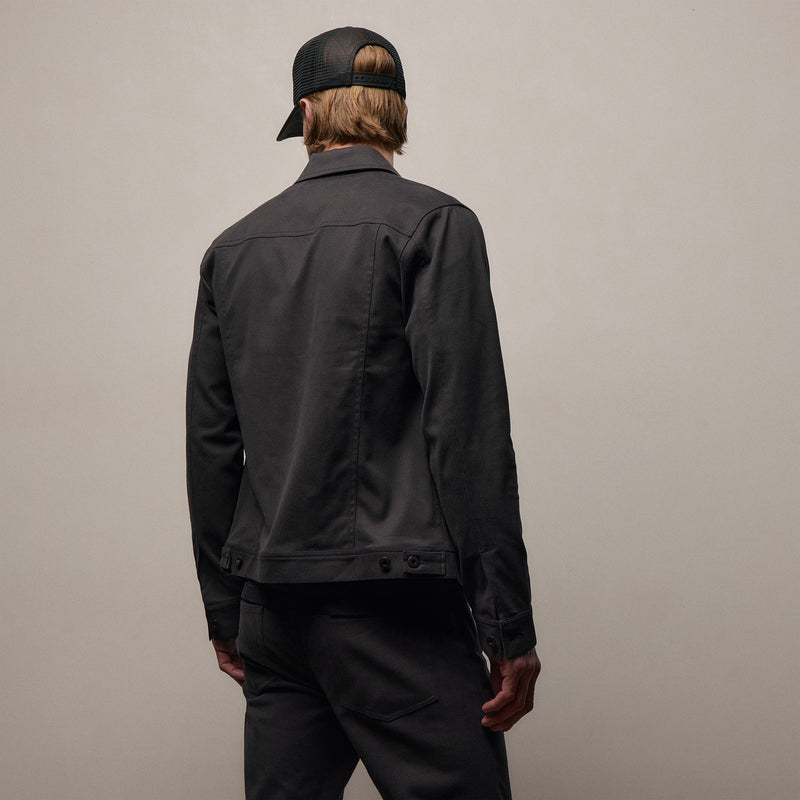 Cashmere Touch Cotton Trucker Jacket - Magma