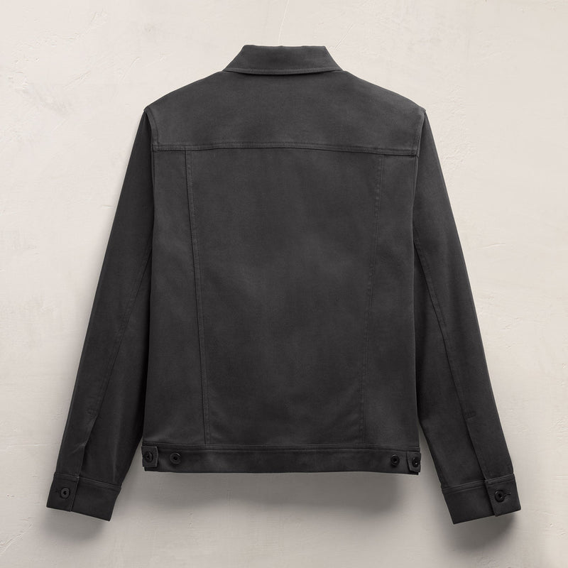 Cashmere Touch Cotton Trucker Jacket in Magma | James Perse Los Angeles FLAT