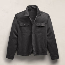 Cashmere Touch Cotton Trucker Jacket in Magma | James Perse Los Angeles FLAT