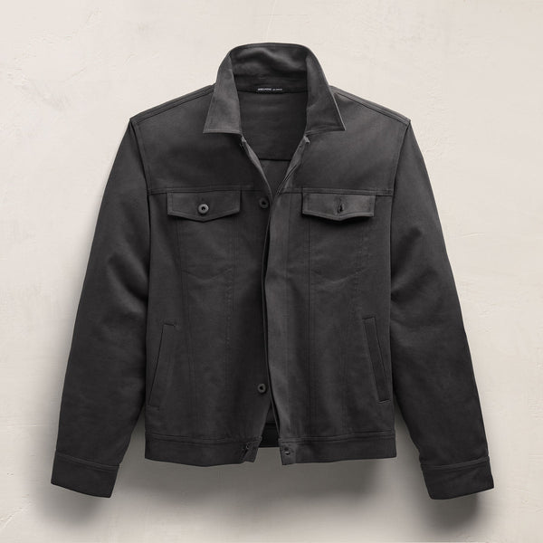 Cashmere Touch Cotton Trucker Jacket in Magma | James Perse Los Angeles FLAT