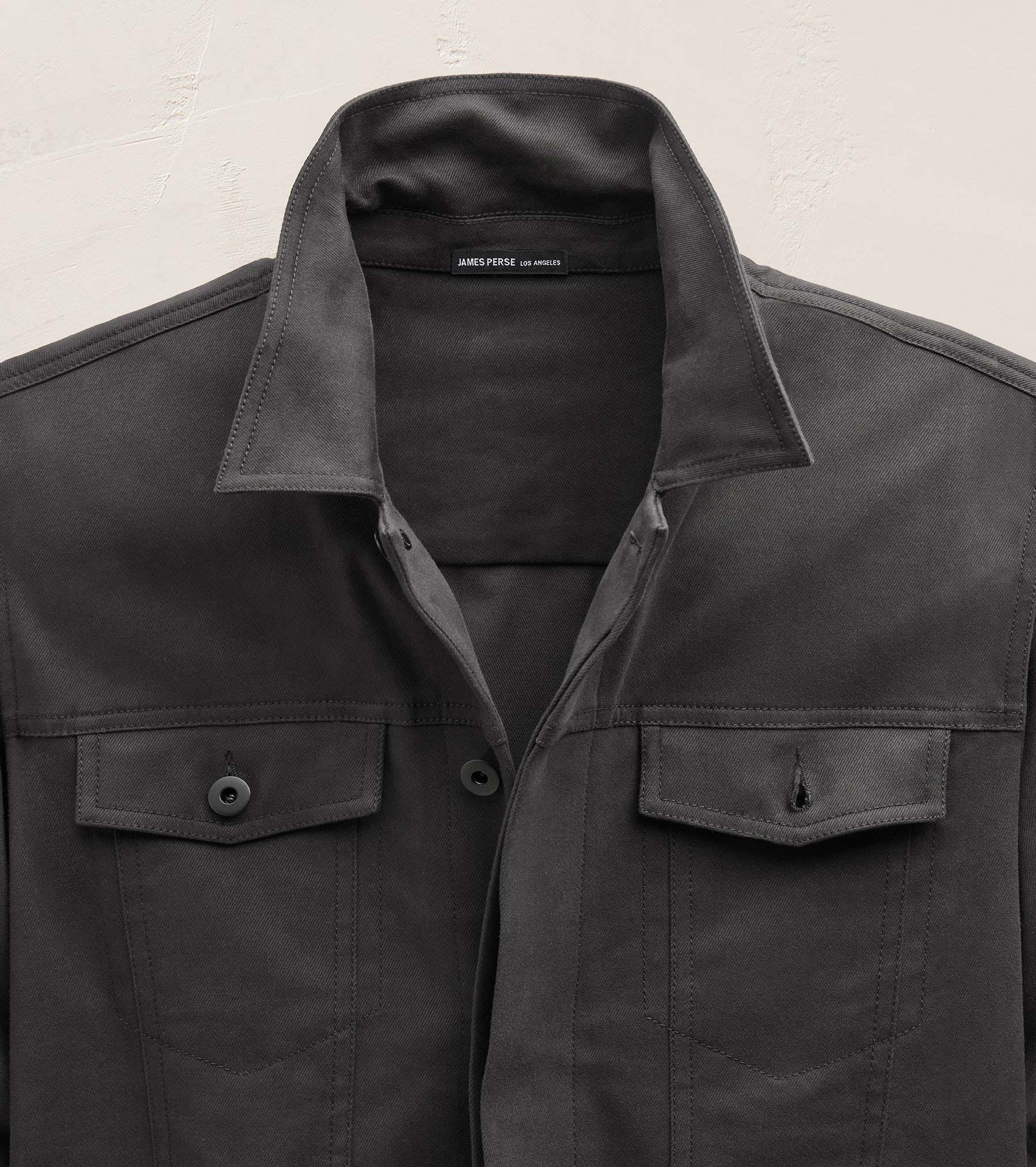 Cashmere Touch Cotton Trucker Jacket in Magma | James Perse Los Angeles FLAT