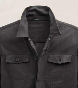 Cashmere Touch Cotton Trucker Jacket in Magma | James Perse Los Angeles FLAT
