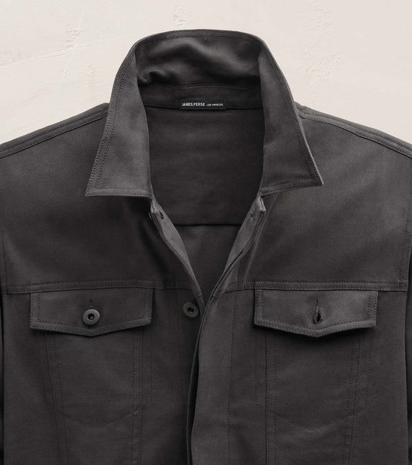 Cashmere Touch Cotton Trucker Jacket in Magma | James Perse Los Angeles FLAT