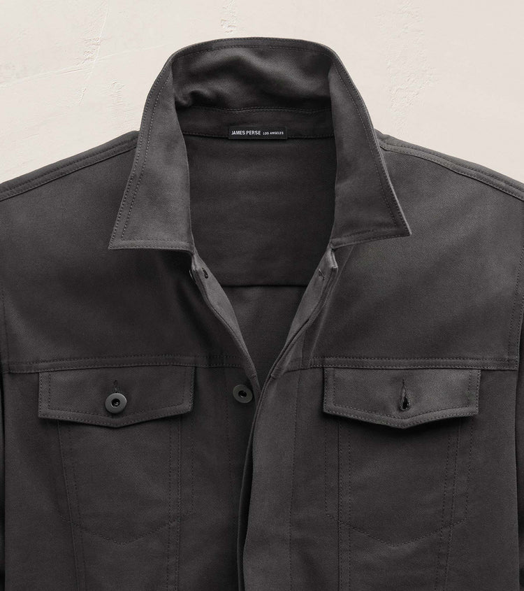 Cashmere Touch Cotton Trucker Jacket in Magma | James Perse Los Angeles FLAT