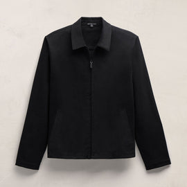 Zip Front Coach Jacket in Black | James Perse Los Angeles FLAT