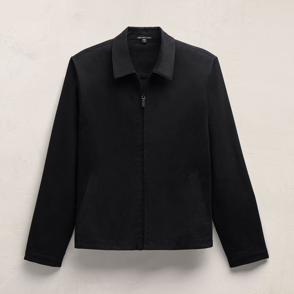 Zip Front Coach Jacket in Black | James Perse Los Angeles