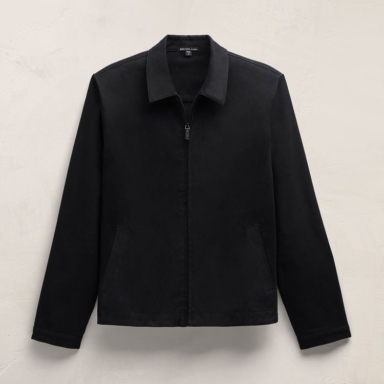 Zip Front Coach Jacket in Black | James Perse Los Angeles