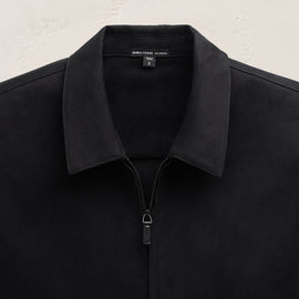 Zip Front Coach Jacket in Black | James Perse Los Angeles FLAT