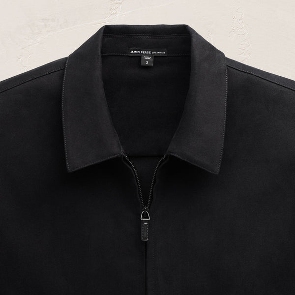 Zip Front Coach Jacket in Black | James Perse Los Angeles