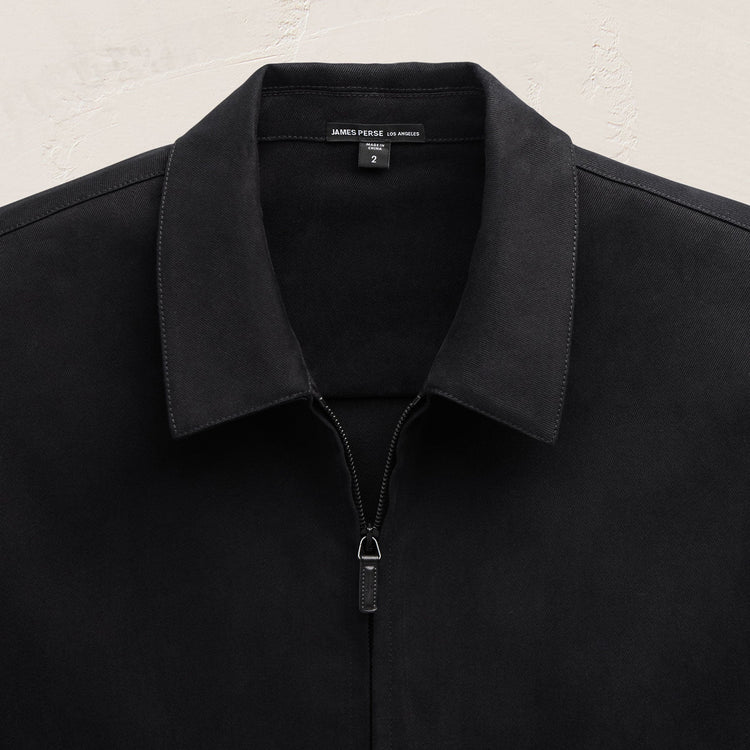 Zip Front Coach Jacket in Black | James Perse Los Angeles