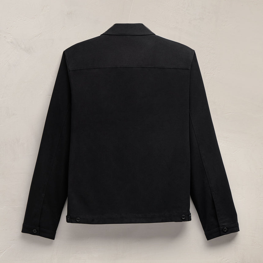 Zip Front Coach Jacket in Black | James Perse Los Angeles FLAT