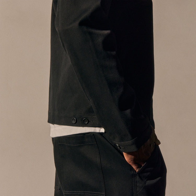 Zip Front Coach Jacket in Black | James Perse Los Angeles