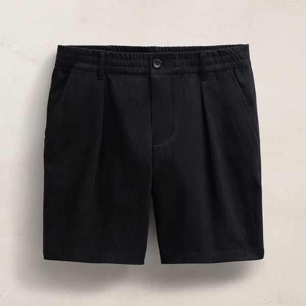 Oversized Pleated Shorts in Black | James Perse Los Angeles